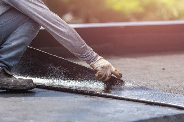 Professional Exterior Waterproofing technician working in Far Hills, NJ